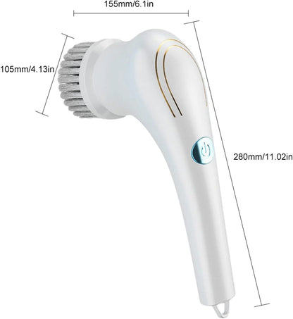 Electric Spin Scrubber Portable Cordless Handheld Electric Cleaning Brush with 5 Replaceable Brush Heads, Cleaning Brush for Bathroom/Tub/Wall Tiles/ Floor/Kitchen