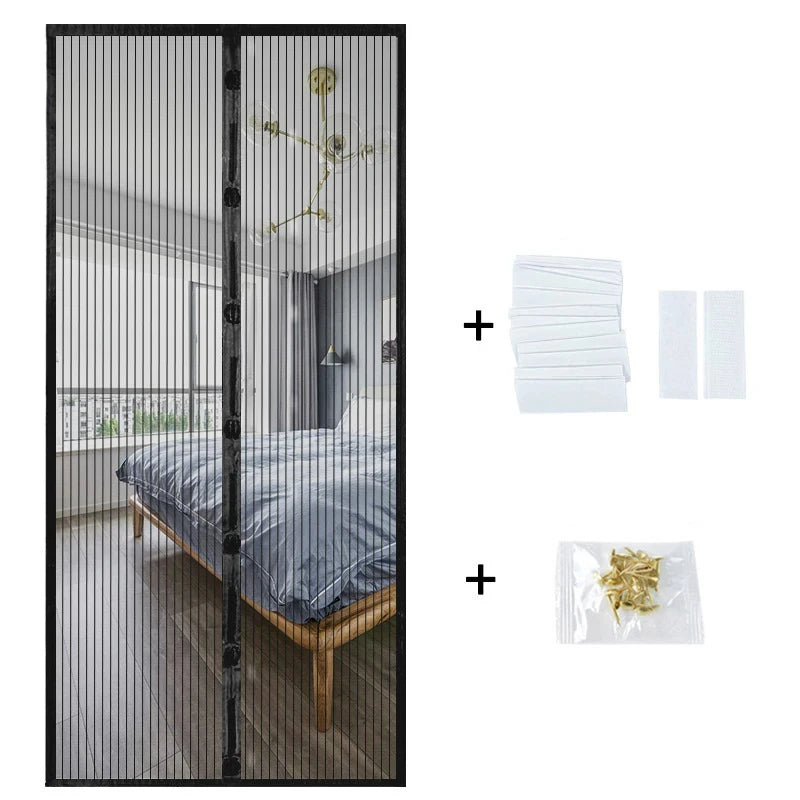 2024 New Magnetic Screen Door Curtain Anti-Mosquito Net Fly Insect Screen Mesh Automatic Closing 5 Size Easy Installation 1PC