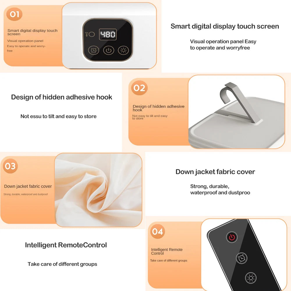 Remote Control Multifunctional Dryer Electric Clothes Home Cabinet Floor Machine Laundry Dryers Warm Air Dryer with Timing Home